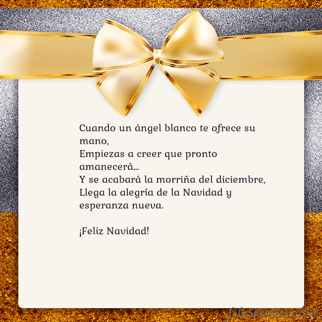 Tarjeta con una gran cinta dorada