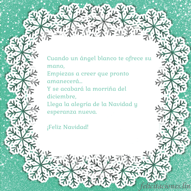 Tarjeta con copos de nieve