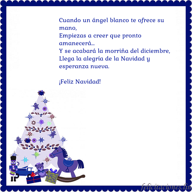 Tarjeta de felicitación con un árbol de Navidad y El Cascanueces