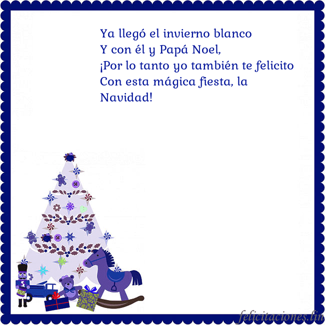 Tarjeta de felicitación con un árbol de Navidad y El Cascanueces