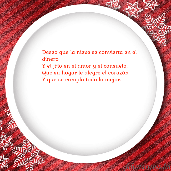 Tarjeta con marco rojo Deseo que la nieve se convierta en el dinero
Y el Tarjeta con marco rojo