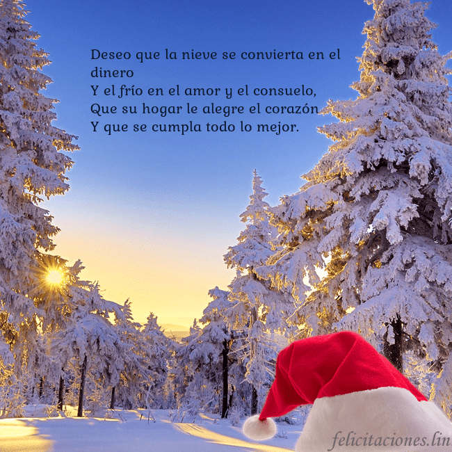 Tarjetas electrónicas de Navidad con bosque nevado Deseo que la nieve se convierta en el dinero
Y el Tarjetas electrónicas de Navidad con bosque nevado