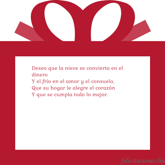 Tarjeta de felicitación - un regalo rojo Deseo que la nieve se convierta en el dinero
Y el Tarjeta de felicitación - un regalo rojo