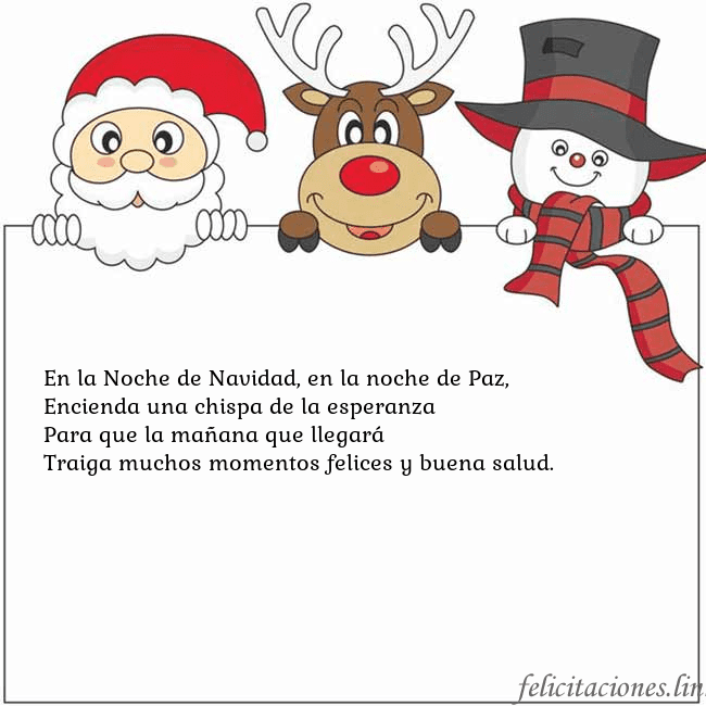 Tarjeta con santa claus, ciervos y monigote de nieve