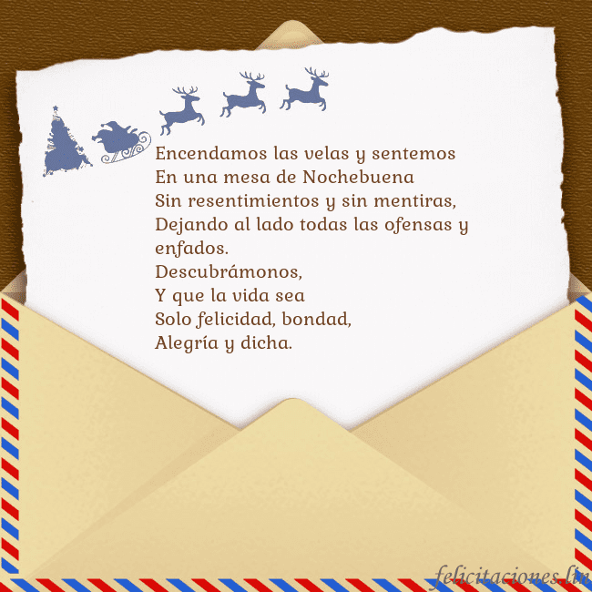 Tarjeta con sobre y ciervo Encendamos las velas y sentemos
En una mesa de Noc Tarjeta con sobre y ciervo