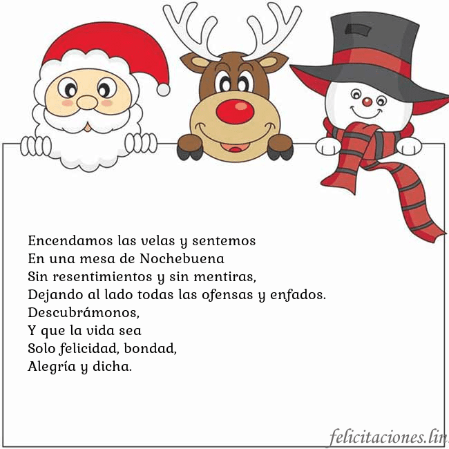 Tarjeta con santa claus, ciervos y monigote de nieve