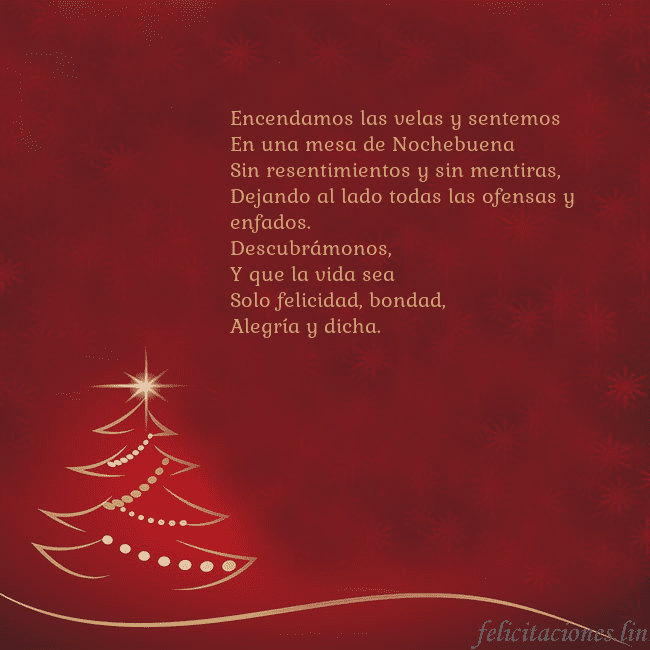 Tarjeta de Navidad roja con árbol de Navidad dorado