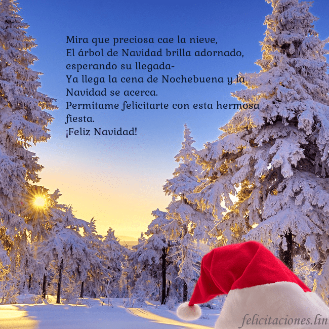 Tarjetas electrónicas de Navidad con bosque nevado Mira que preciosa cae la nieve,
El árbol de Navida Tarjetas electrónicas de Navidad con bosque nevado