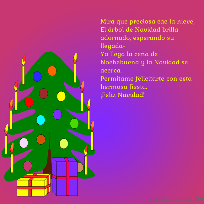 Tarjeta de felicitación brillante con un árbol de Navidad pintado