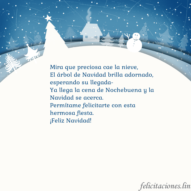 Tarjeta con ciudad blanca Mira que preciosa cae la nieve,
El árbol de Navida Tarjeta con ciudad blanca