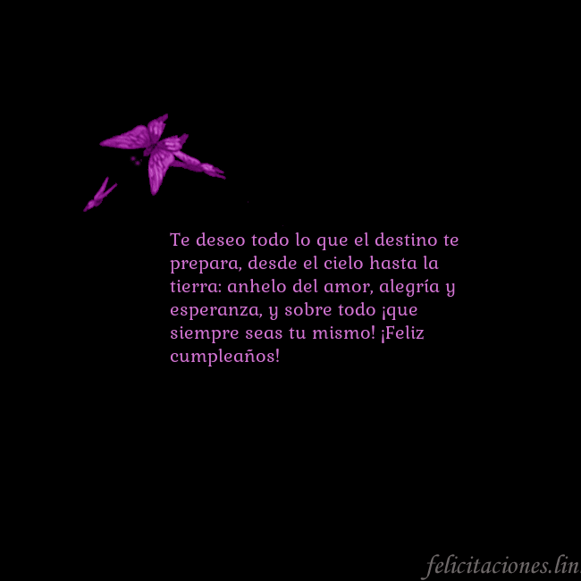 Tarjeta de cumpleaños con mariposas volando