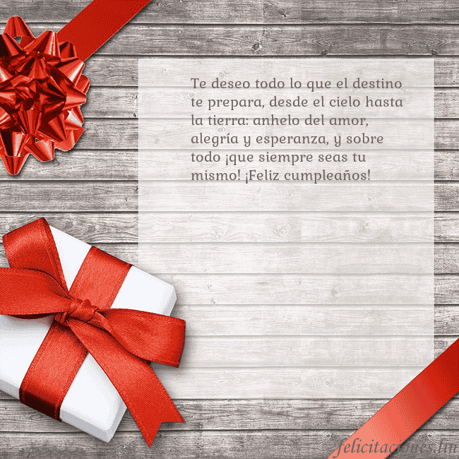 Tarjeta de cumpleaños con un regalo de cumpleaños